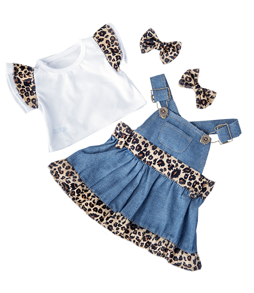 Denim Cheetah Dress | Bear World.