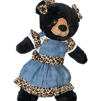 Denim Cheetah Dress | Bear World.
