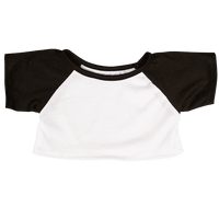 White Tee W/ Black Sleeves | Bear World.