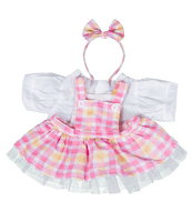 
              Plaid Pinafore W/ Headband | Bear World.
            