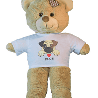 White T-Shirt With Pug | Bear World.