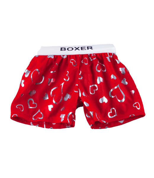 Red Satin Heart Boxers | Bear World.