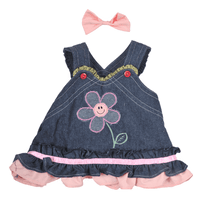 Summer Denim Dress W/ Bow | Bear World.