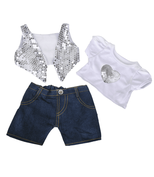 Silver Sequin Vest & Shirt Pants | Bear World.